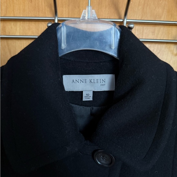 Anne Klein Black Wool Coat - Picture 2 of 2